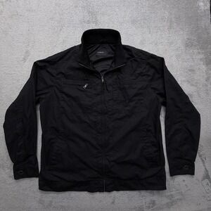M&S Autograph Jacket‎ Mens Extra Large Black Full Zip Cotton Mesh Lined Casual